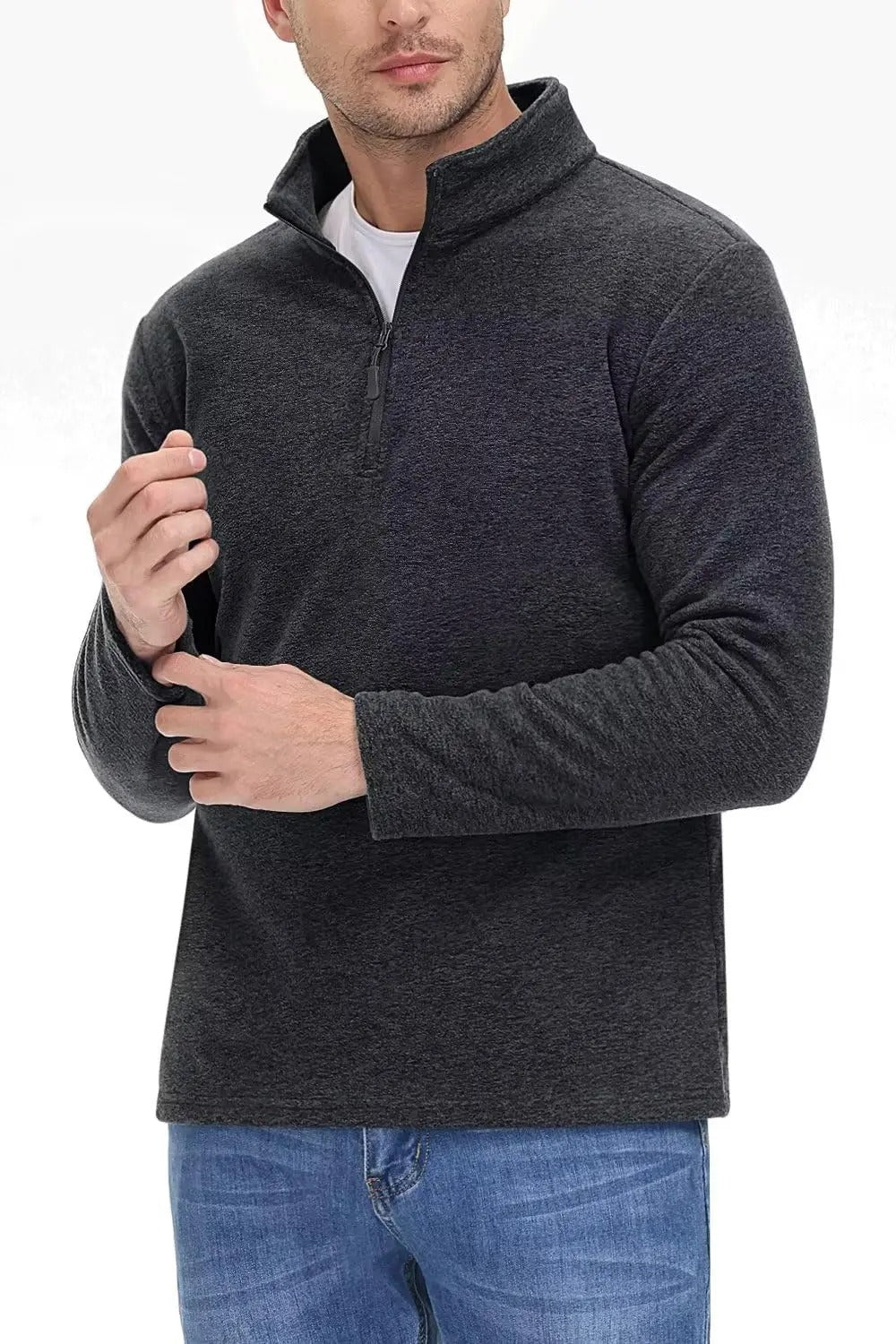 Men's Warm Fleece Half-Zip Jumper