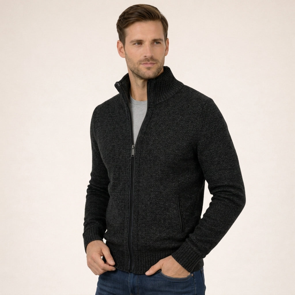 Men's Antonino Merino Zip Sweater