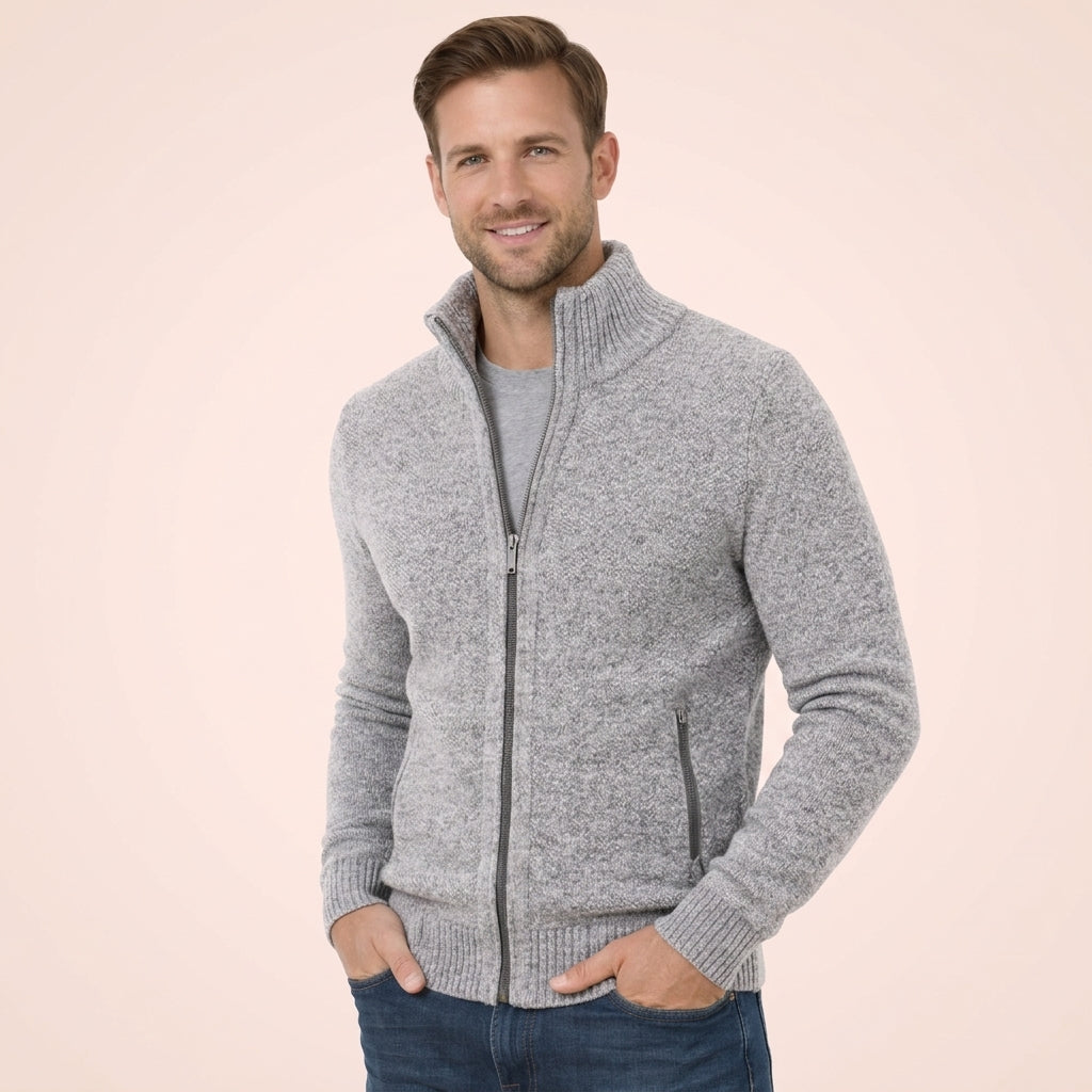 Men's Antonino Merino Zip Sweater
