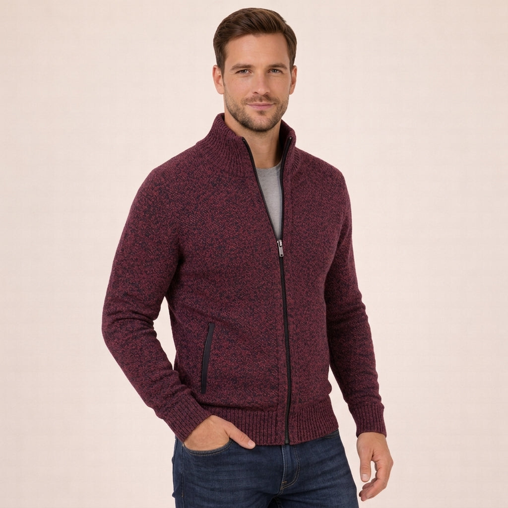 Men's Antonino Merino Zip Sweater