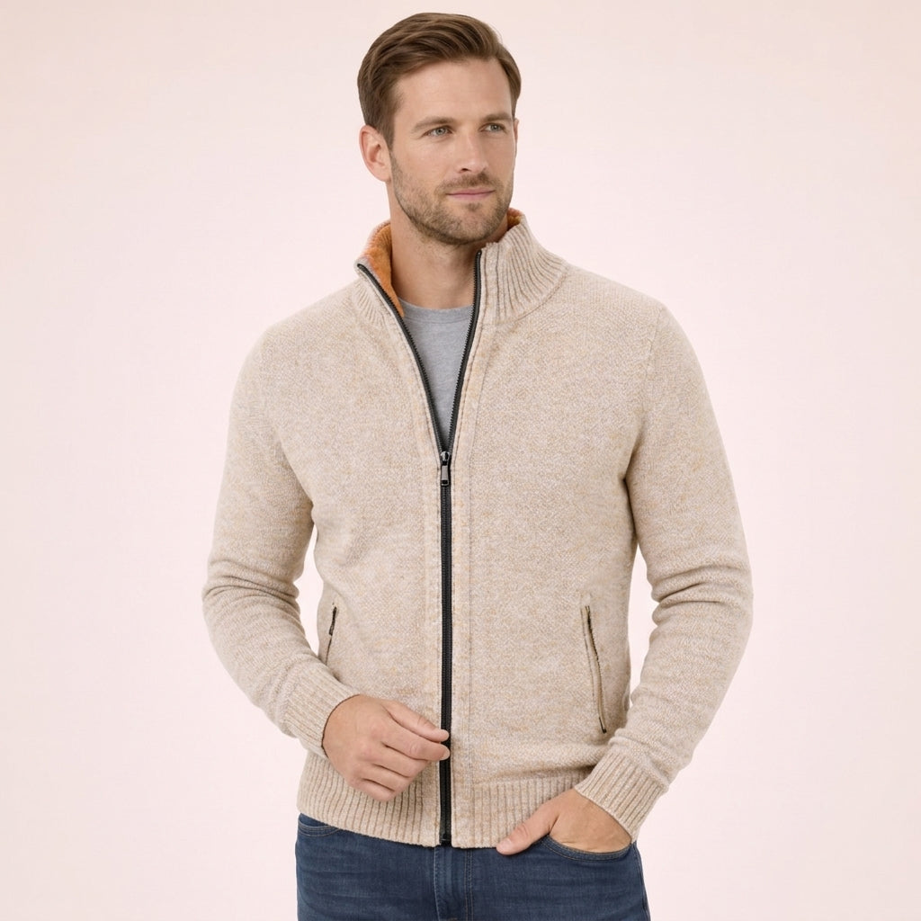 Men's Antonino Merino Zip Sweater