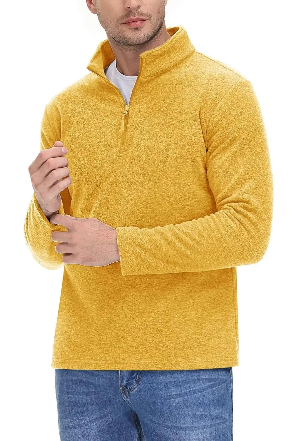 Men's Warm Fleece Half-Zip Jumper