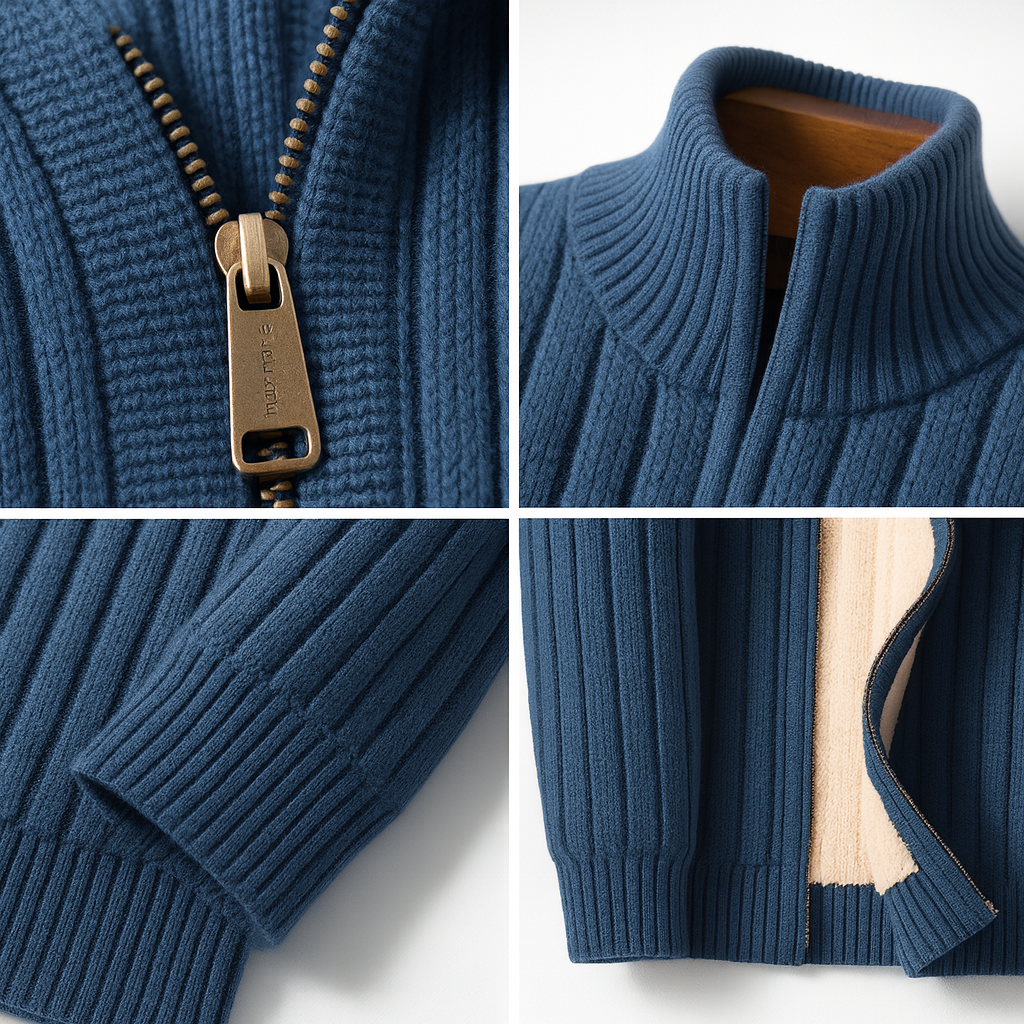 Men's Classic Elegant Zip Cardigan