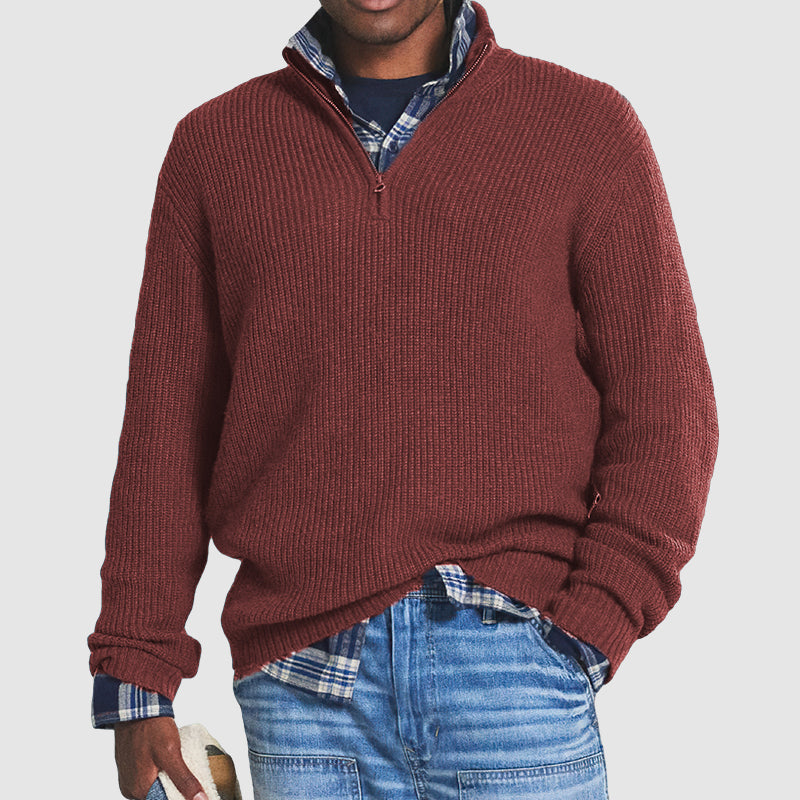Men's Casual Zip Sweater