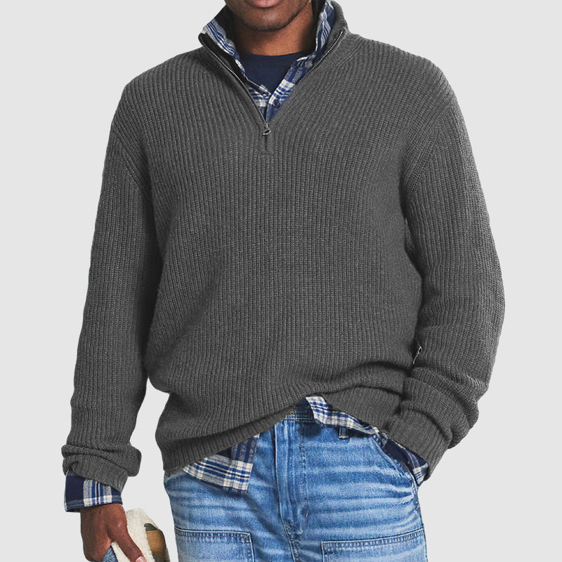 Men's Casual Zip Sweater