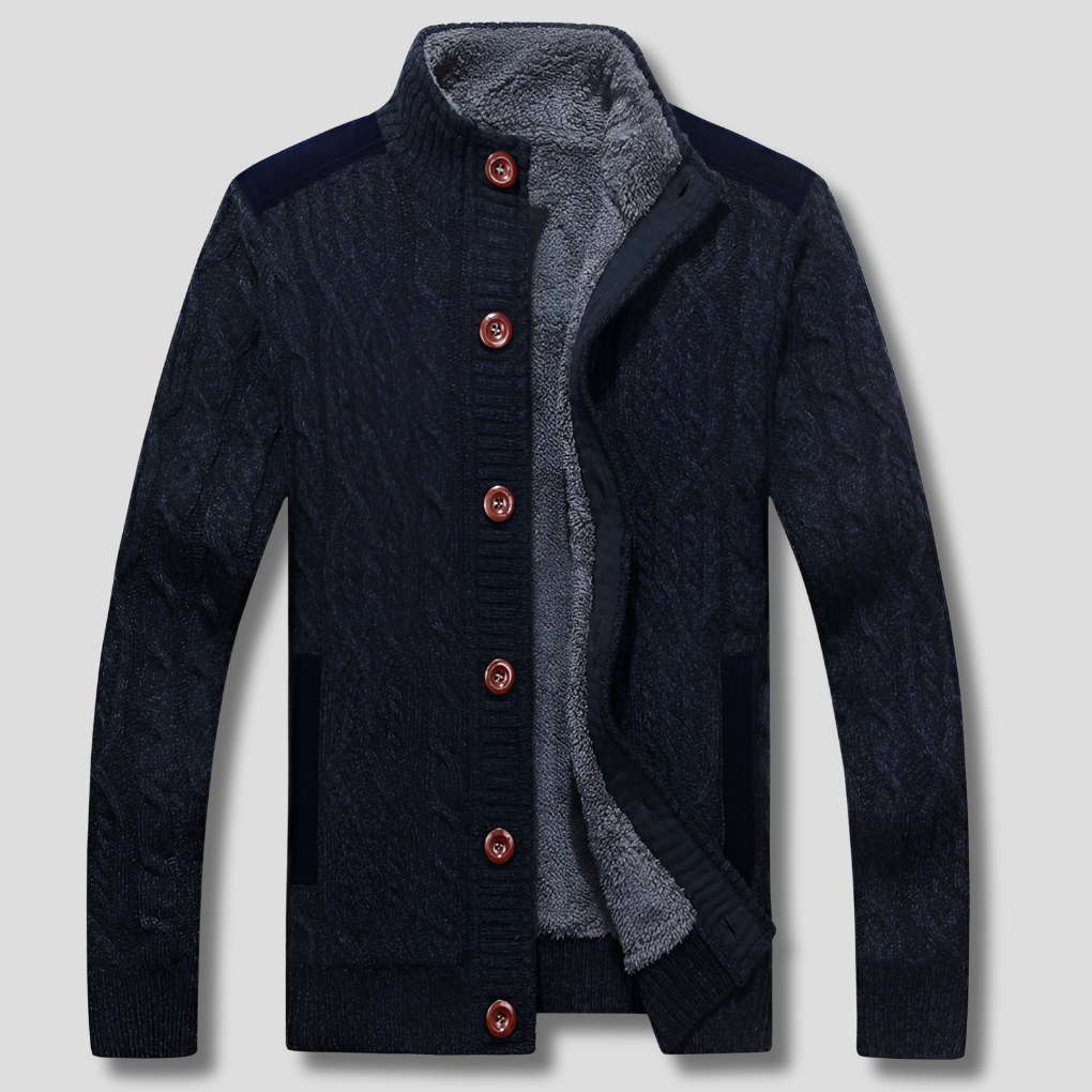 Men's Plush-Lined Cardigan