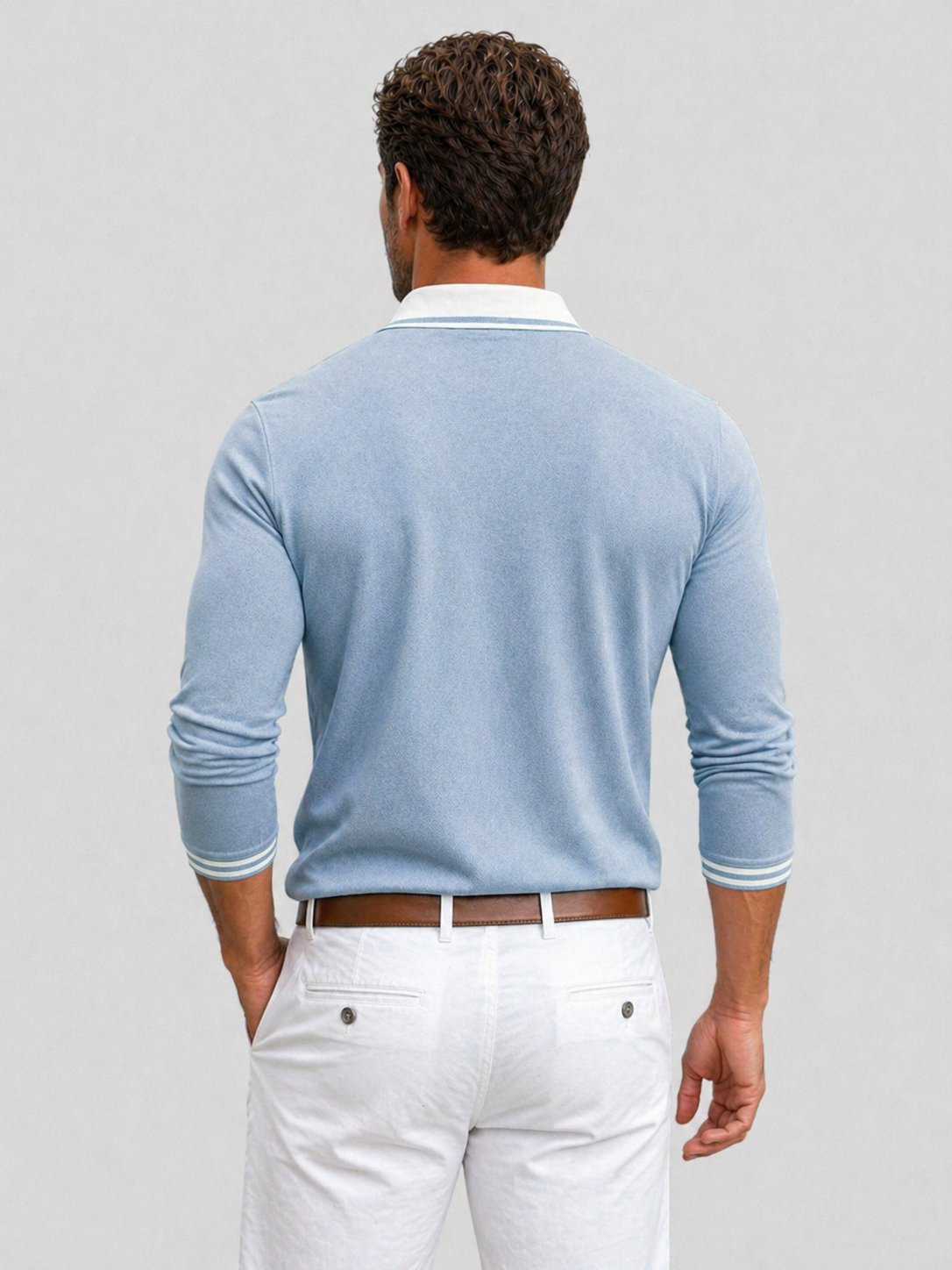 Men's Long Sleeve Smart Casual Polo
