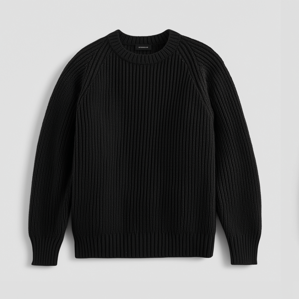 Men's Ribbed Crew Neck Jumper