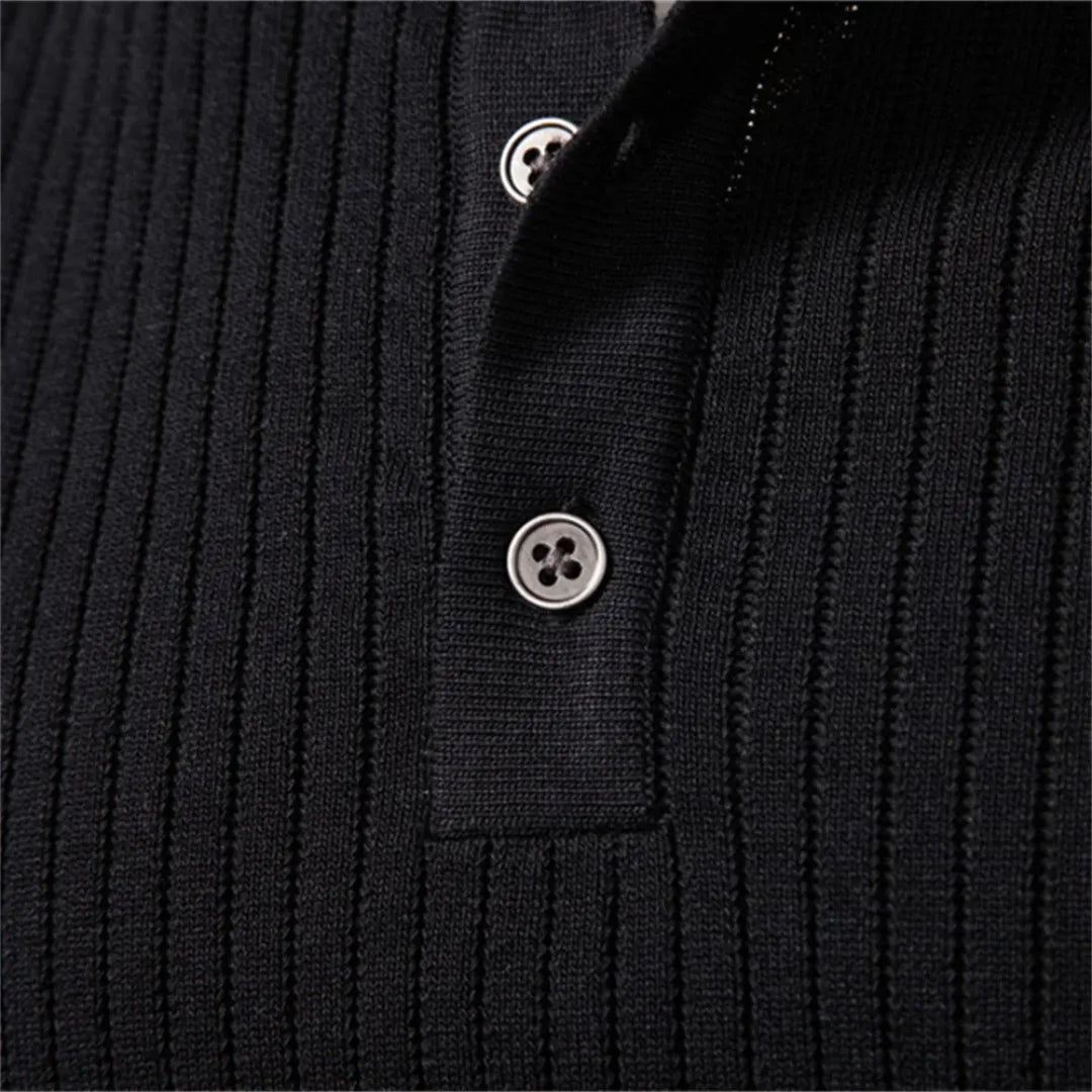 Men's Crew Neck Button Jumper