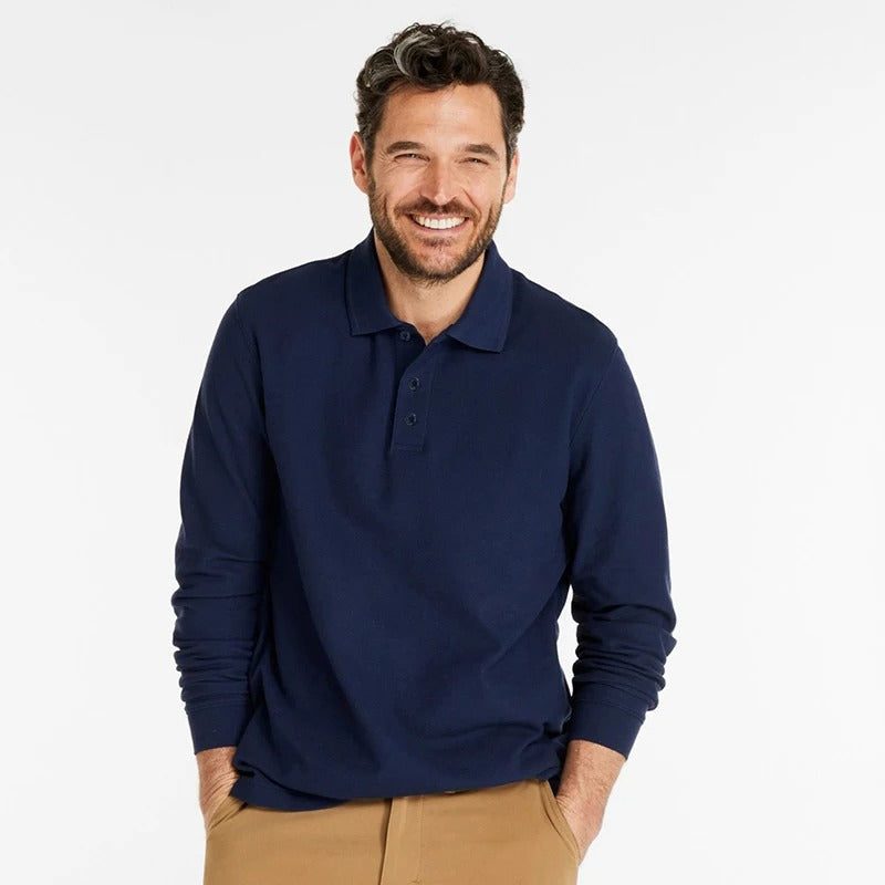 Men's Classic Long Sleeve Polo Shirt