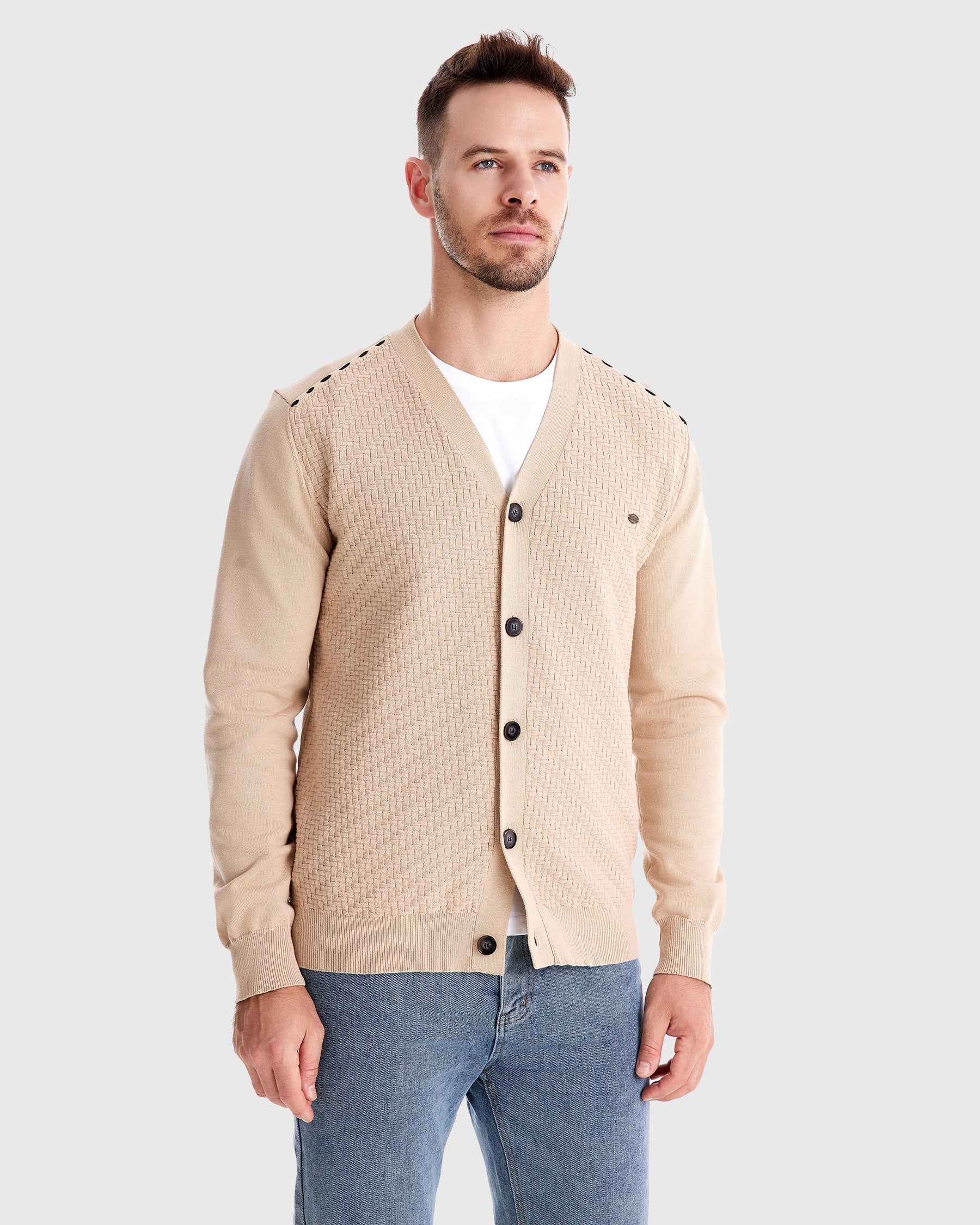 Men's Button-Up Knitted Cardigan