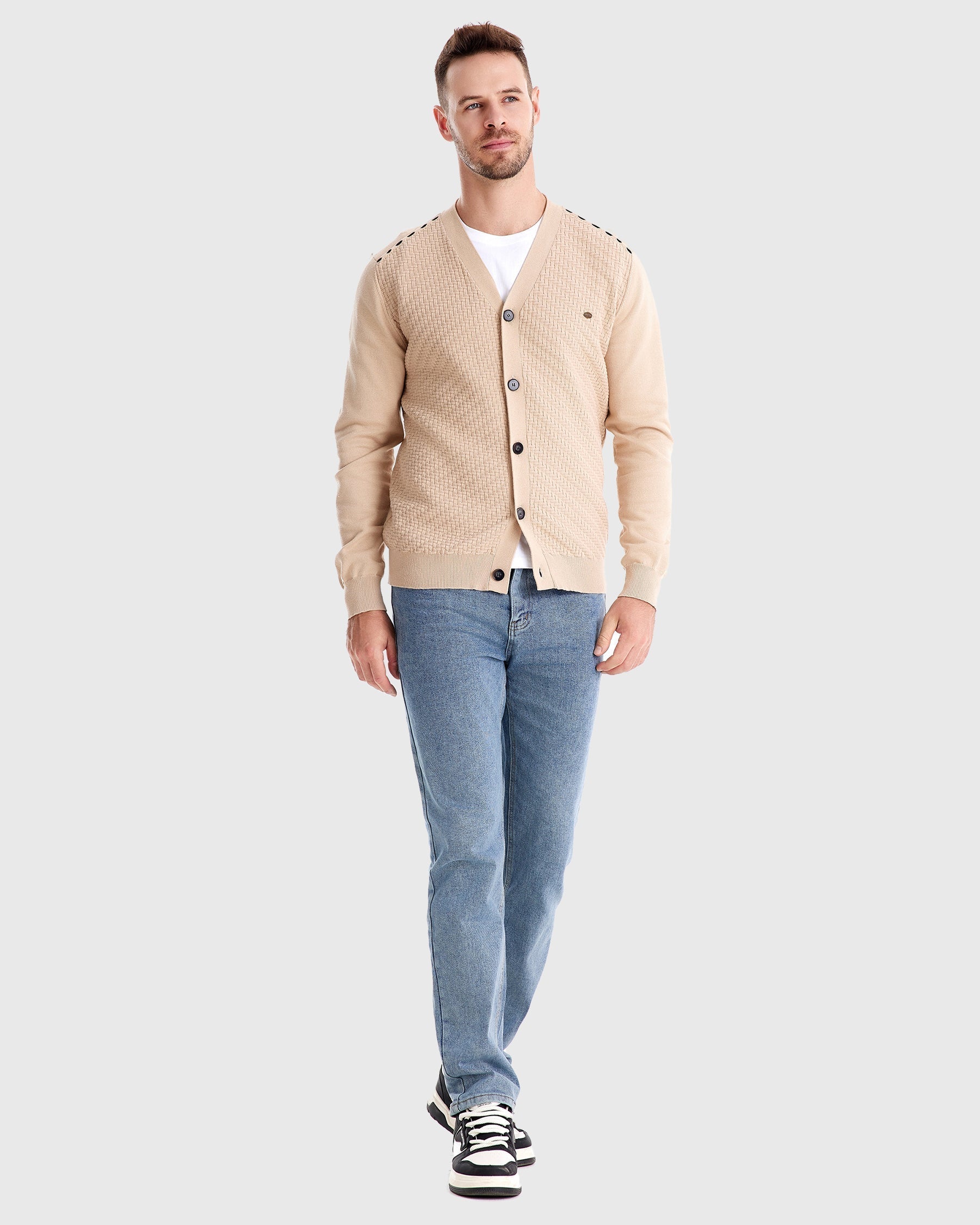 Men's Button-Up Knitted Cardigan