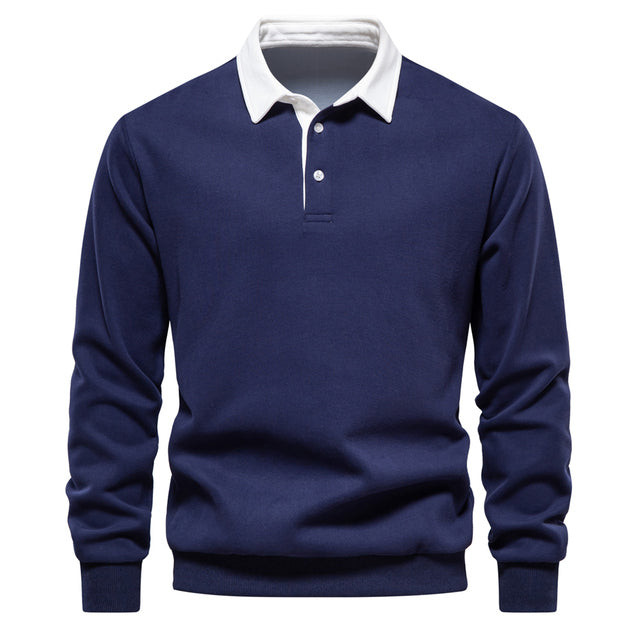 Men's Slim Fit Long Sleeve Polo