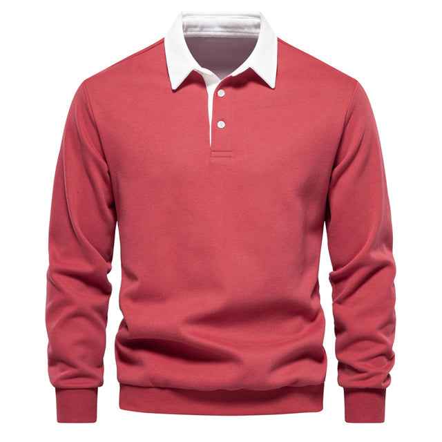 Men's Slim Fit Long Sleeve Polo