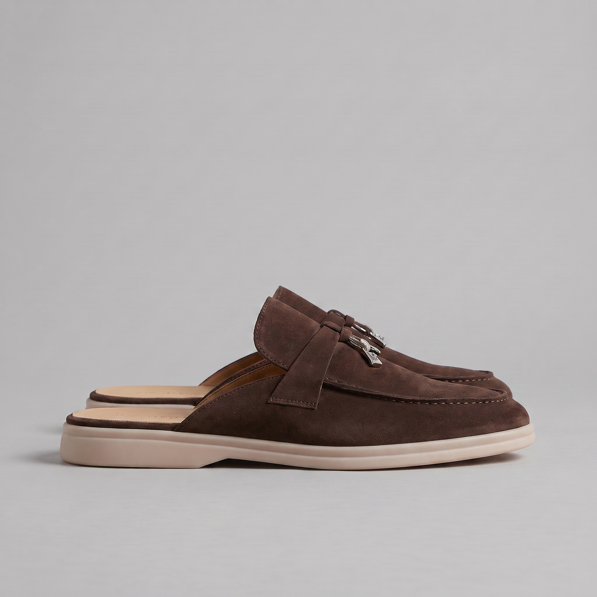 Men's Suede Mule Loafers