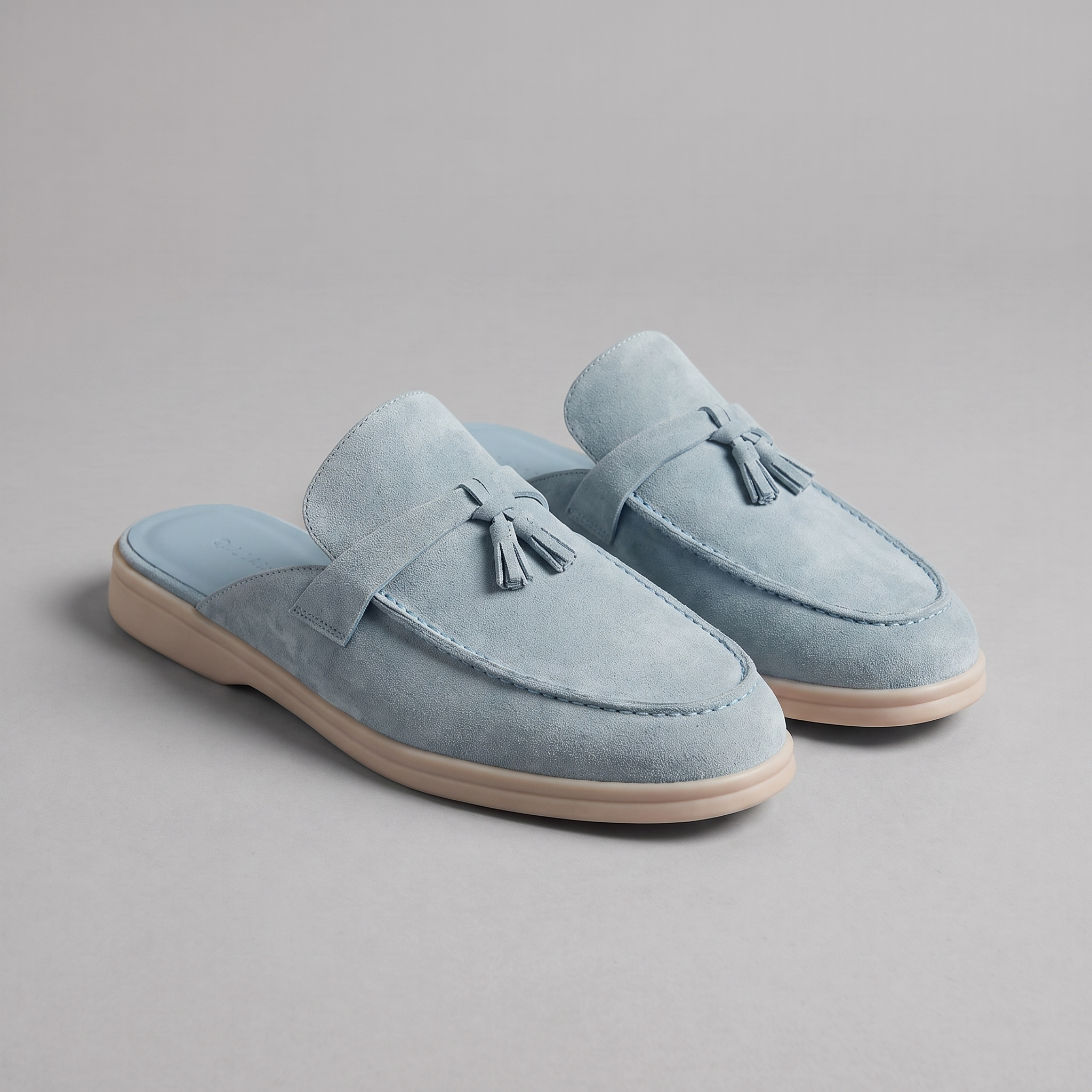 Men's Suede Mule Loafers