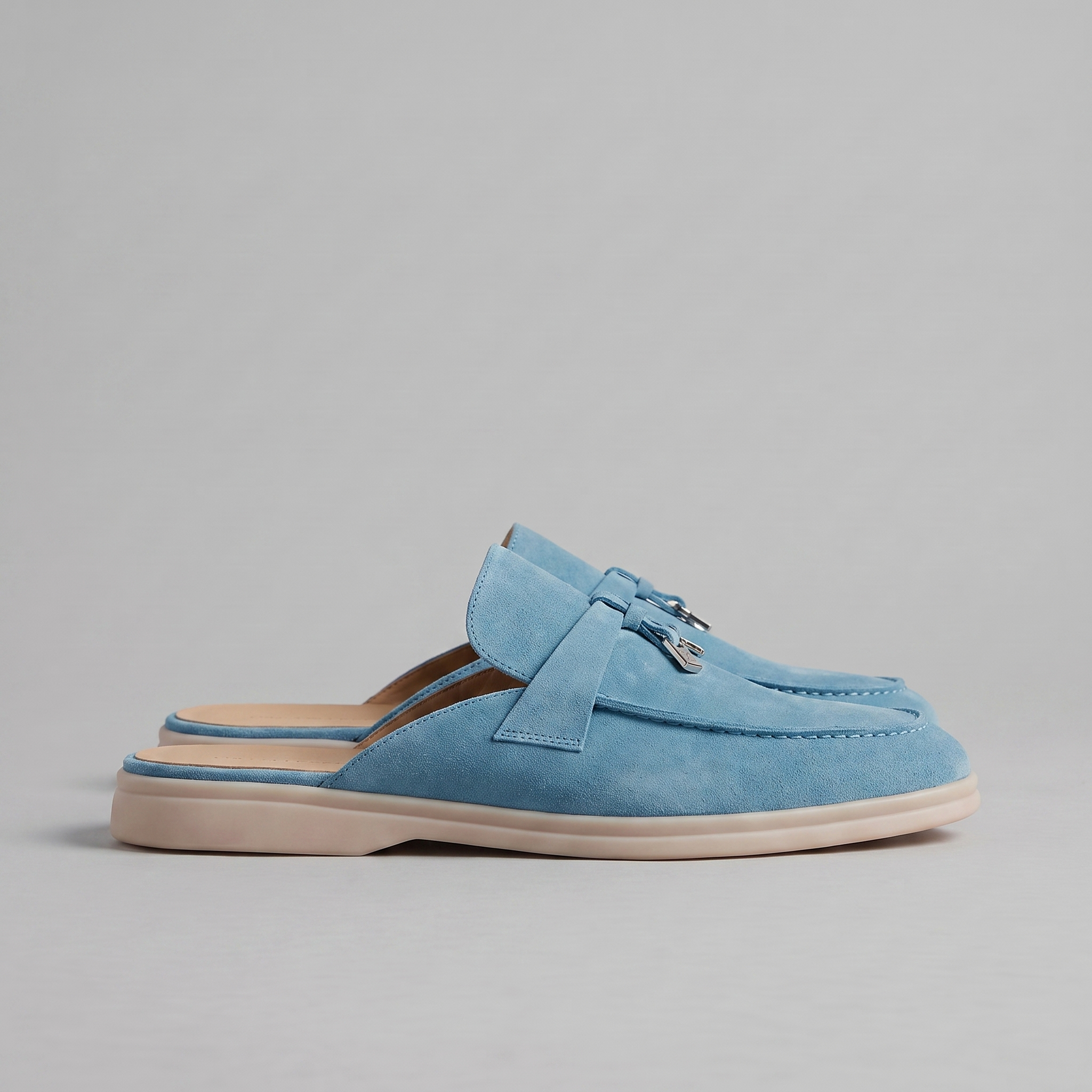 Men's Suede Mule Loafers