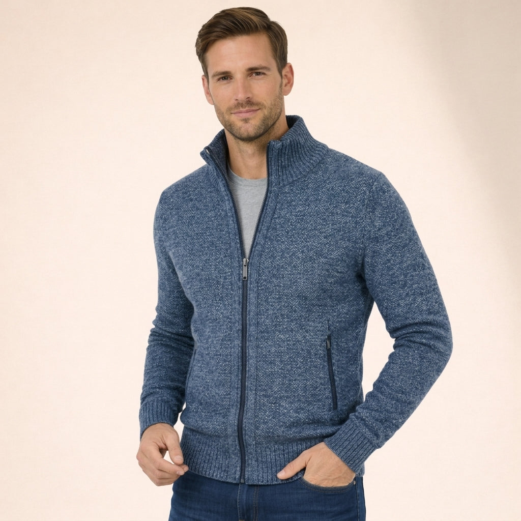 Men's Antonino Merino Zip Sweater