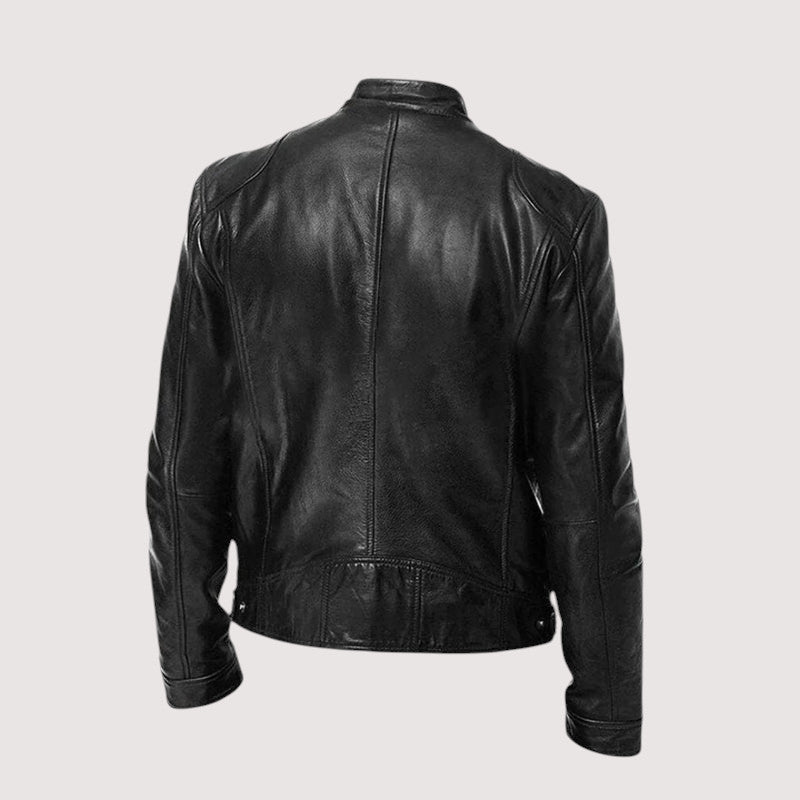 Men's Faux Leather Biker Jacket