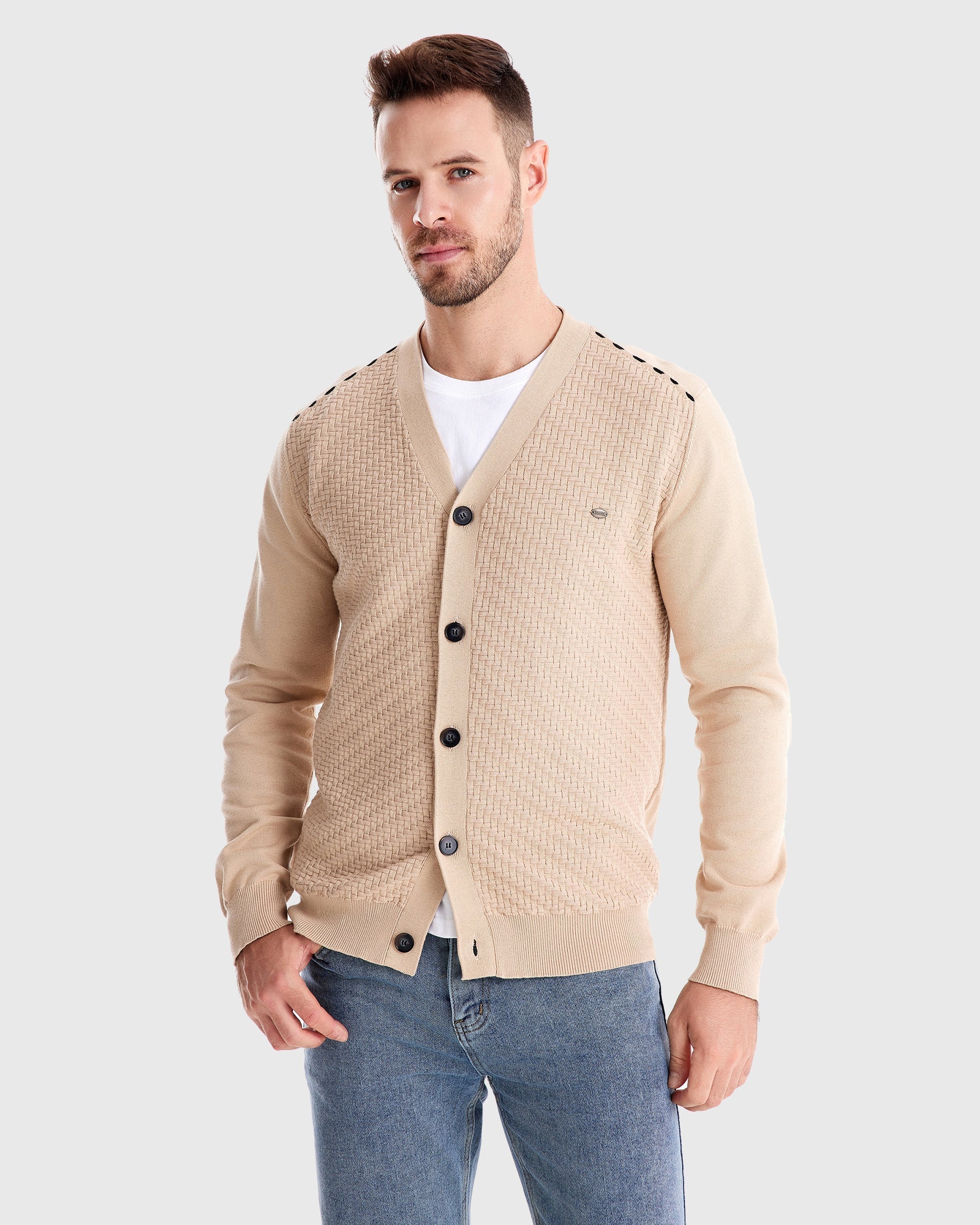Men's Button-Up Knitted Cardigan