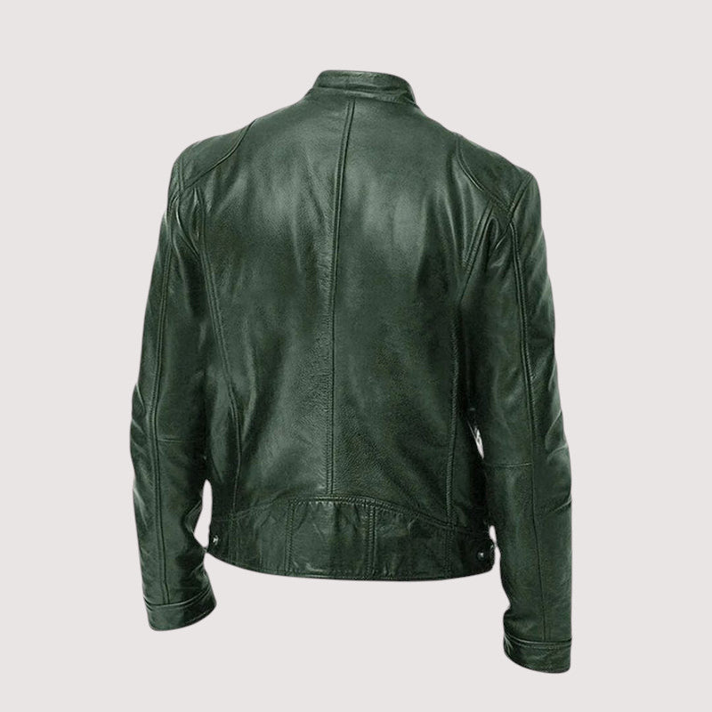 Men's Faux Leather Biker Jacket