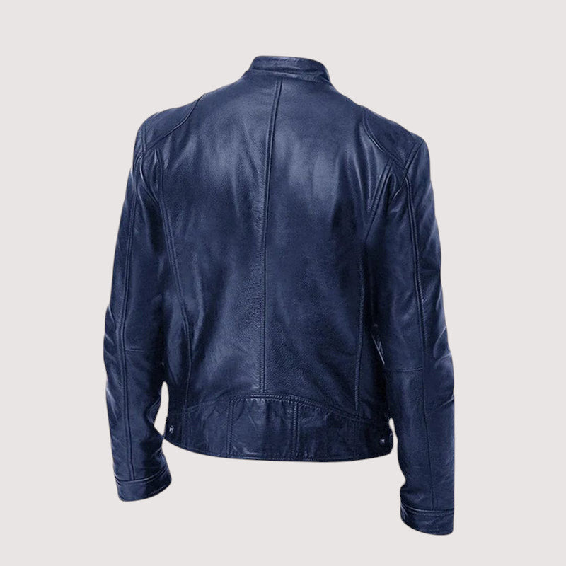 Men's Faux Leather Biker Jacket
