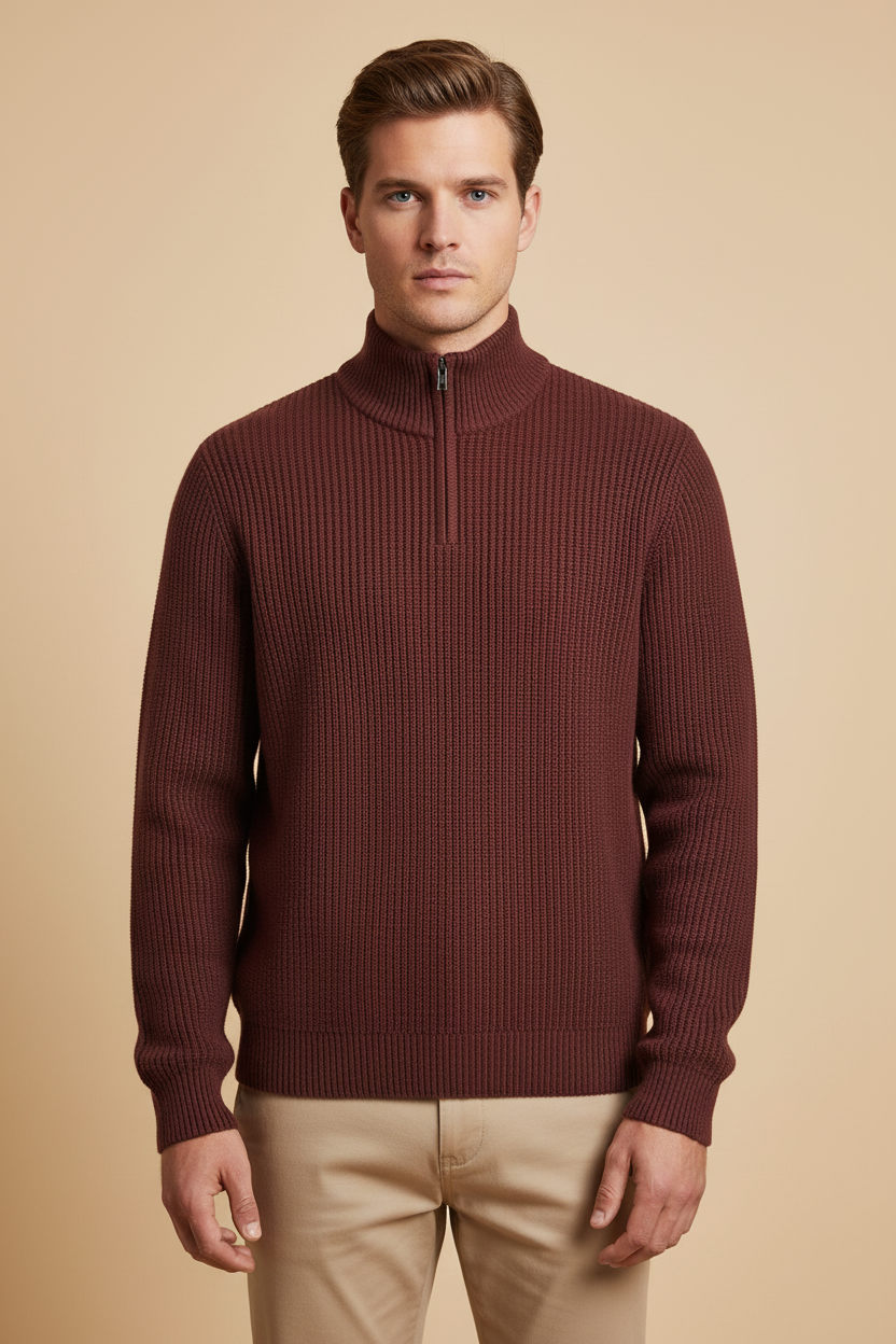 Men's Casual Zip Sweater