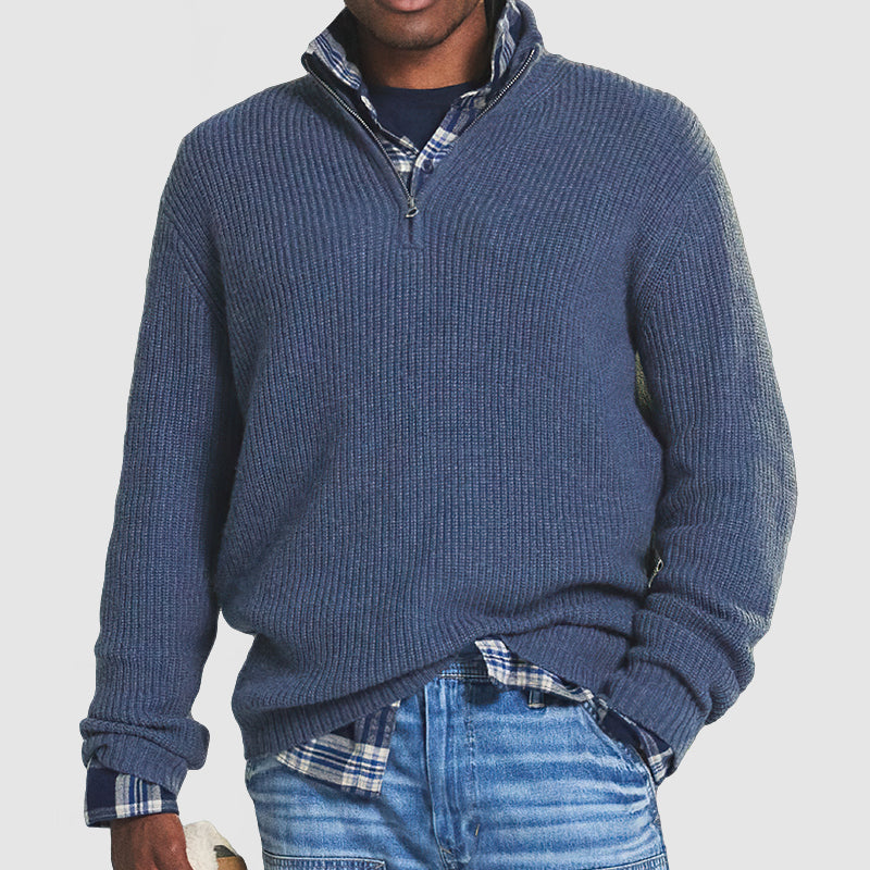 Men's Casual Zip Sweater