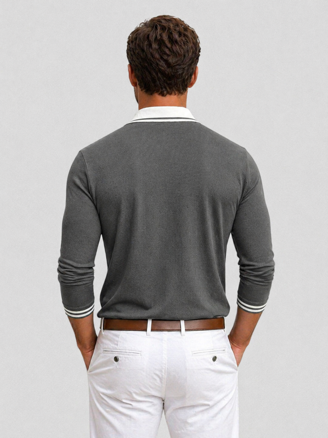 Men's Long Sleeve Smart Casual Polo