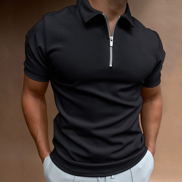 Men's Zip Polo Shirt
