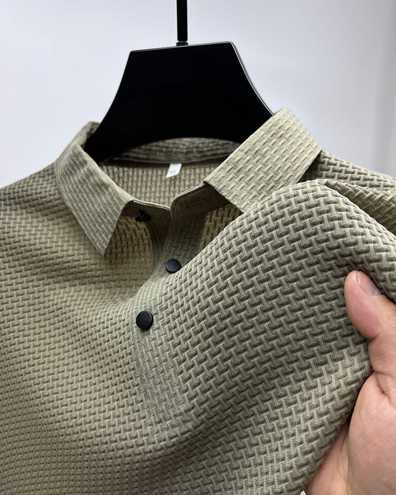 Men's Structured Texture Polo