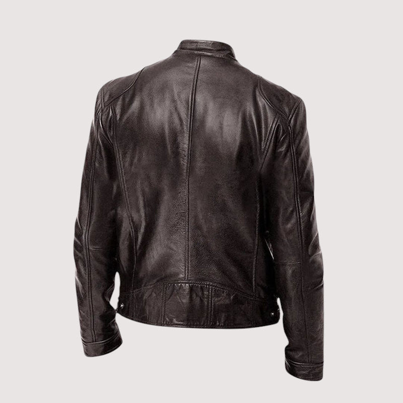 Men's Faux Leather Biker Jacket