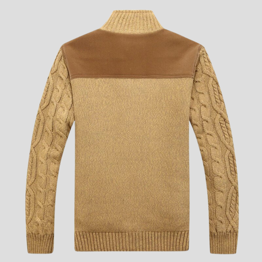 Men's Plush-Lined Cardigan