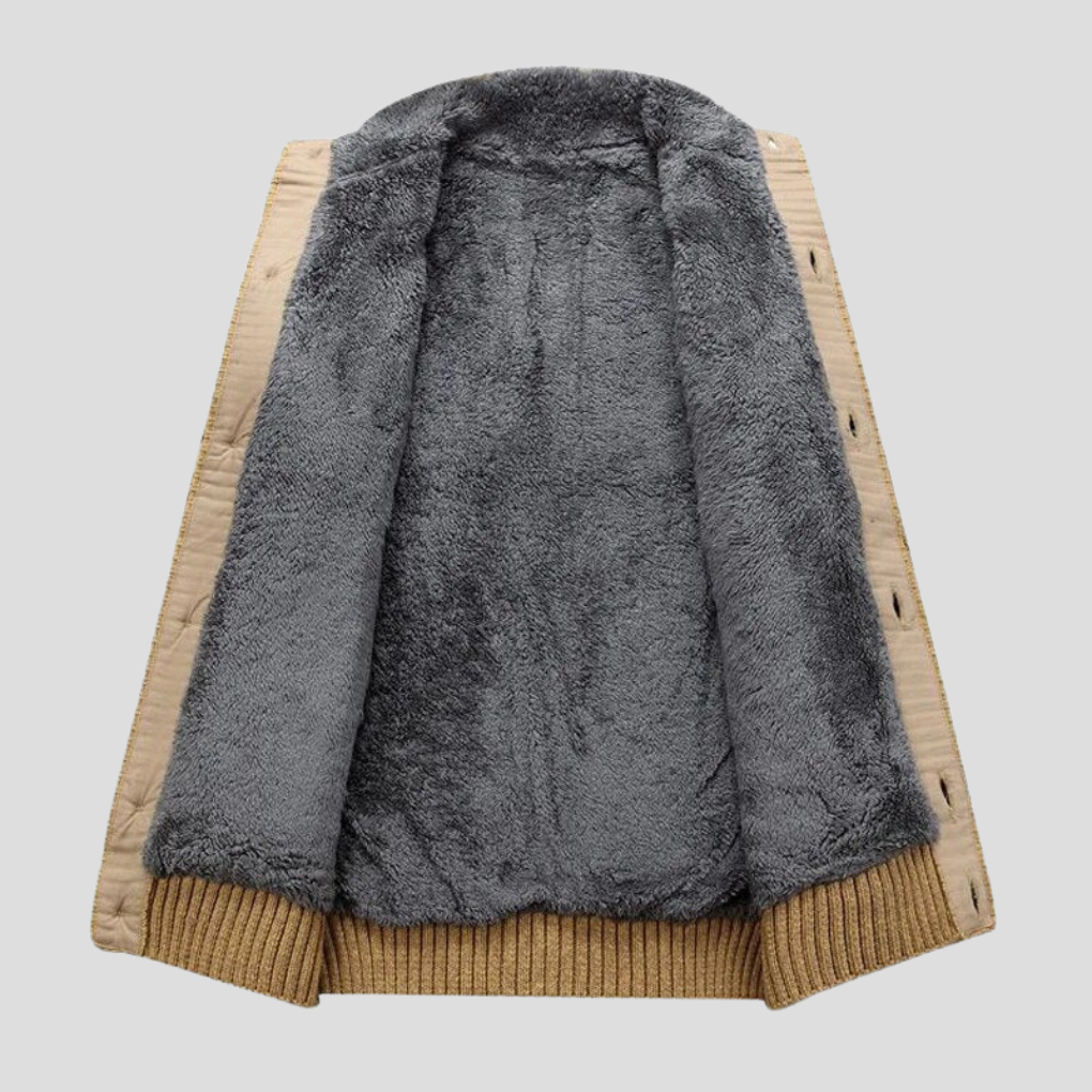 Men's Plush-Lined Cardigan