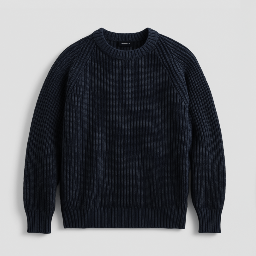 Men's Ribbed Crew Neck Jumper