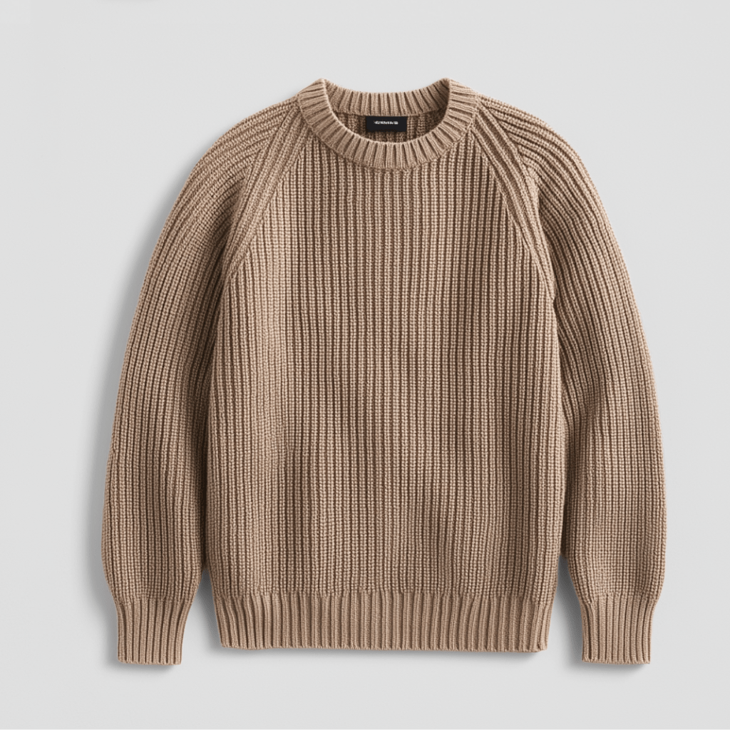 Men's Ribbed Crew Neck Jumper