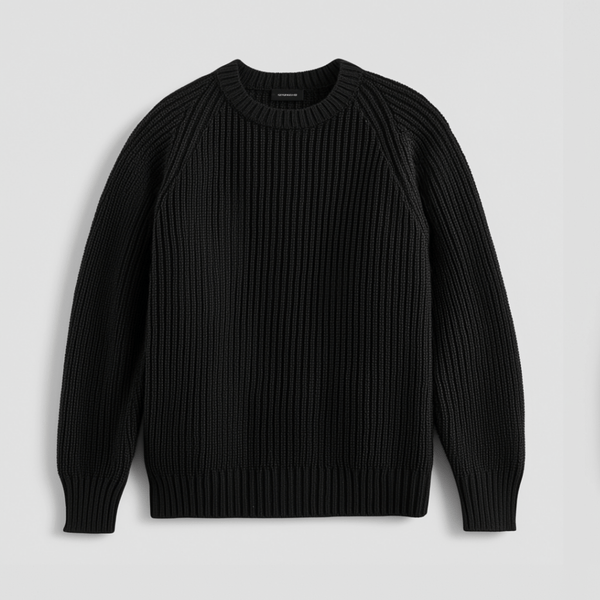 Men's Ribbed Crew Neck Jumper