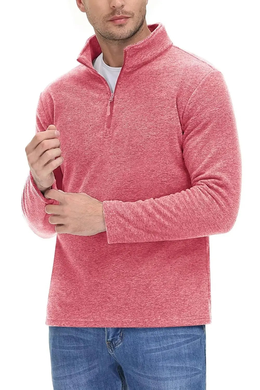 Men's Warm Fleece Half-Zip Jumper