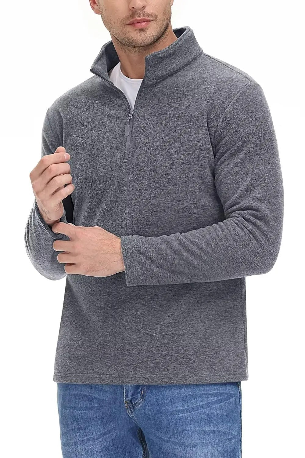 Men's Warm Fleece Half-Zip Jumper
