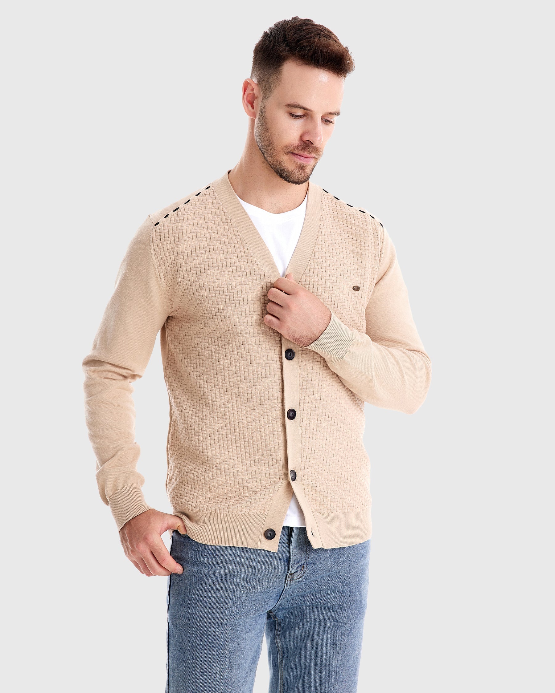 Men's Button-Up Knitted Cardigan
