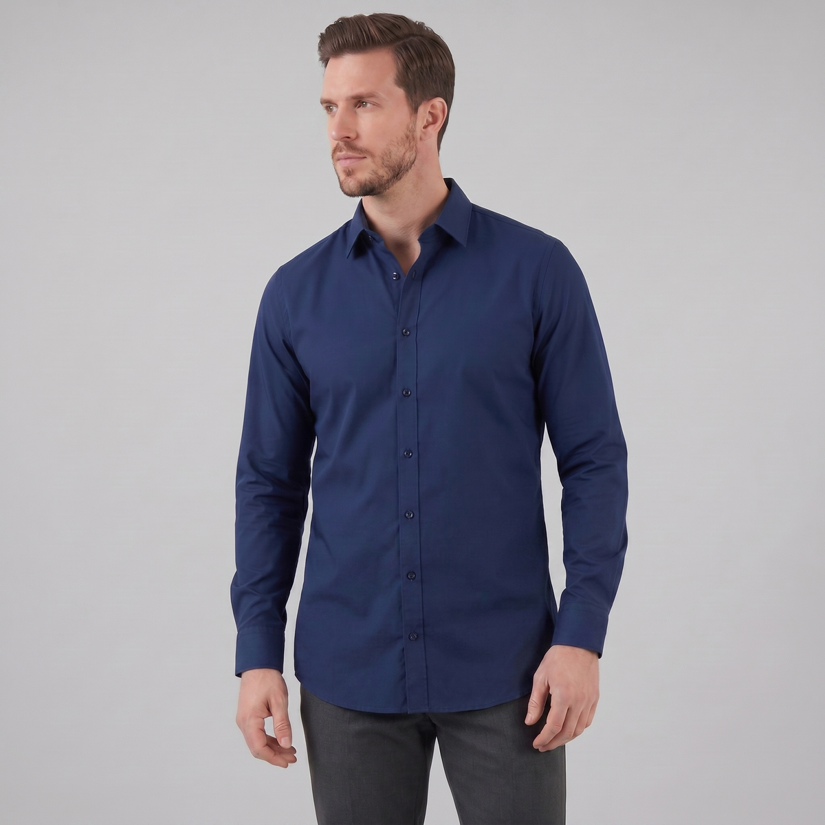 Men's Slim Fit Long Sleeve Shirt