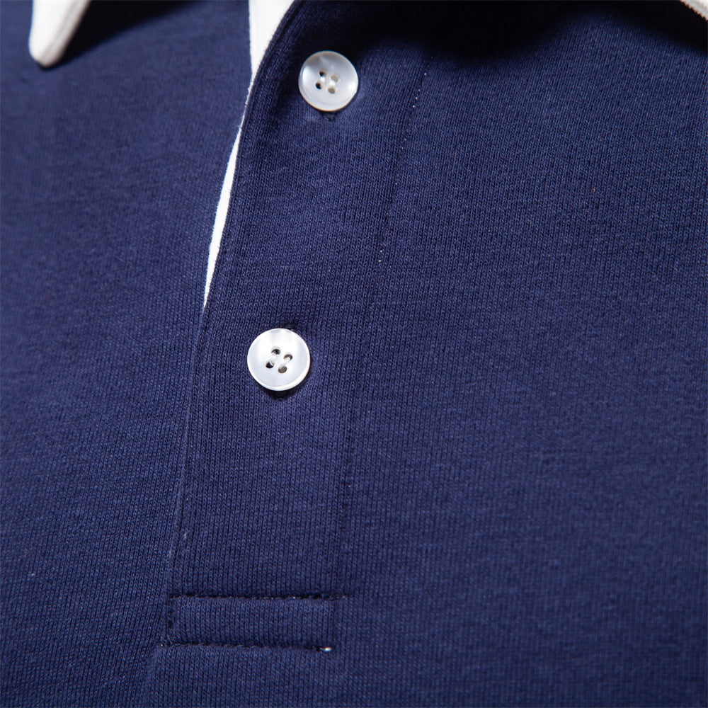 Men's Slim Fit Long Sleeve Polo
