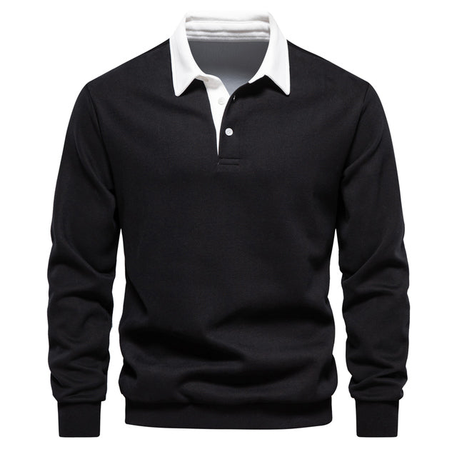 Men's Slim Fit Long Sleeve Polo