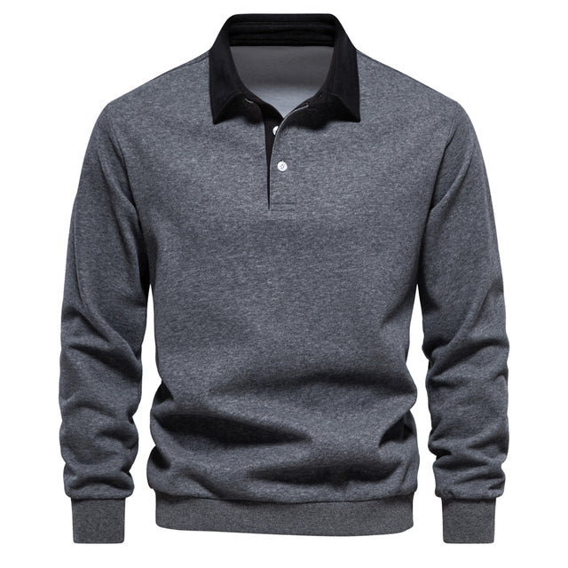 Men's Slim Fit Long Sleeve Polo