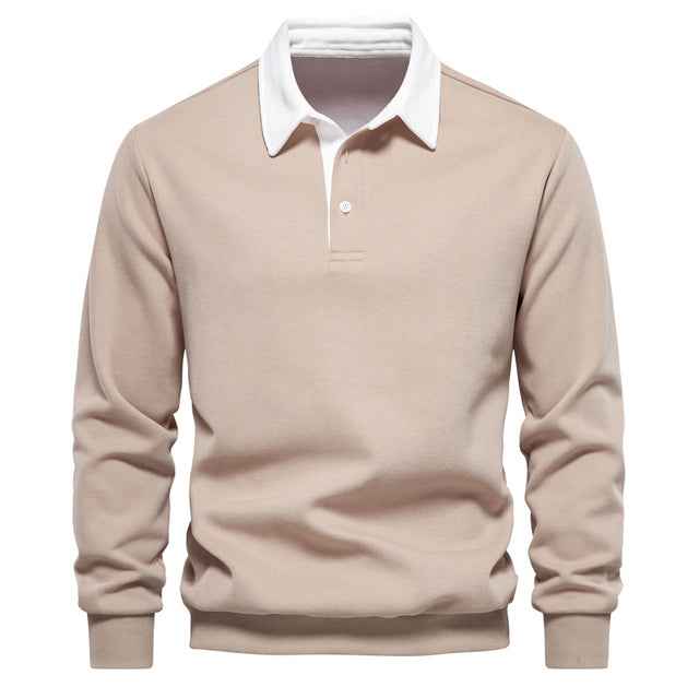 Men's Slim Fit Long Sleeve Polo