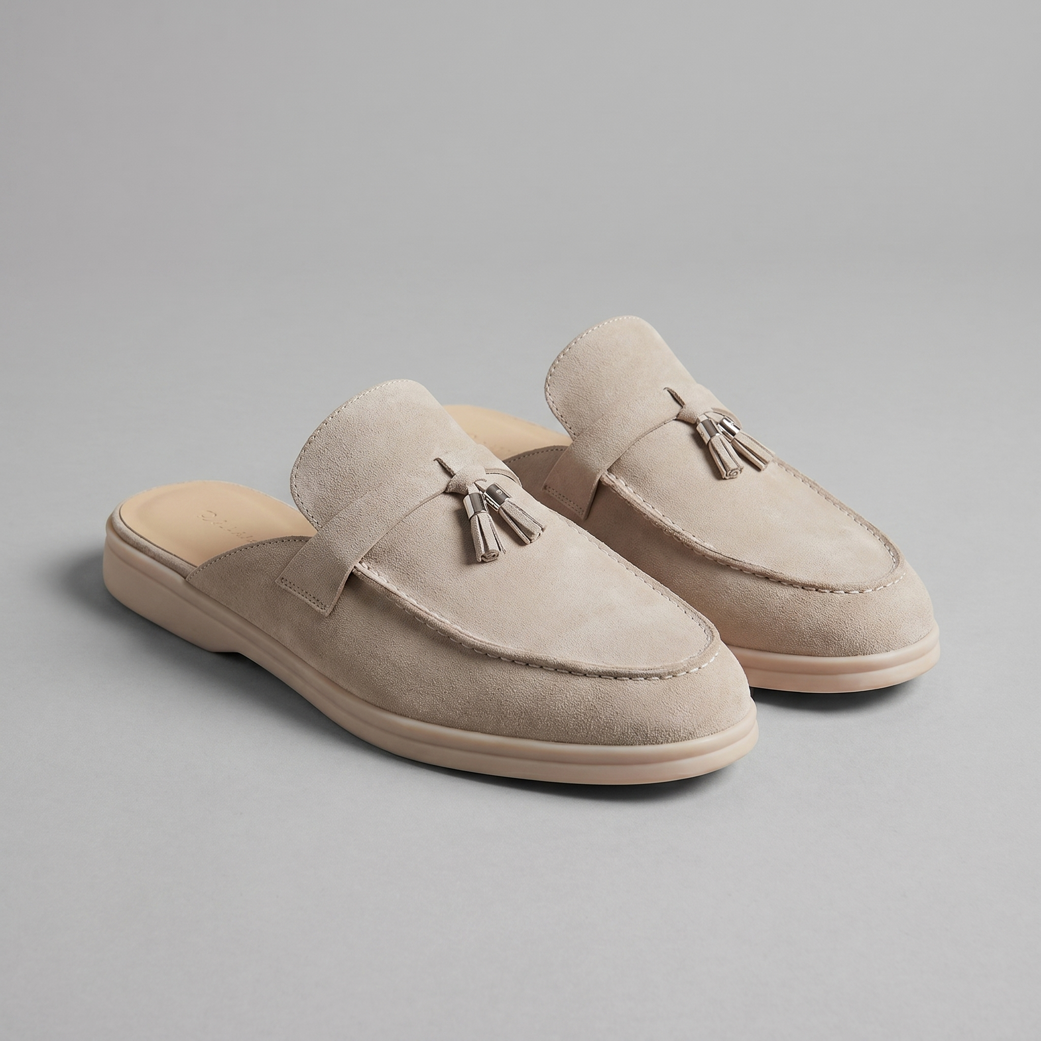 Men's Suede Mule Loafers