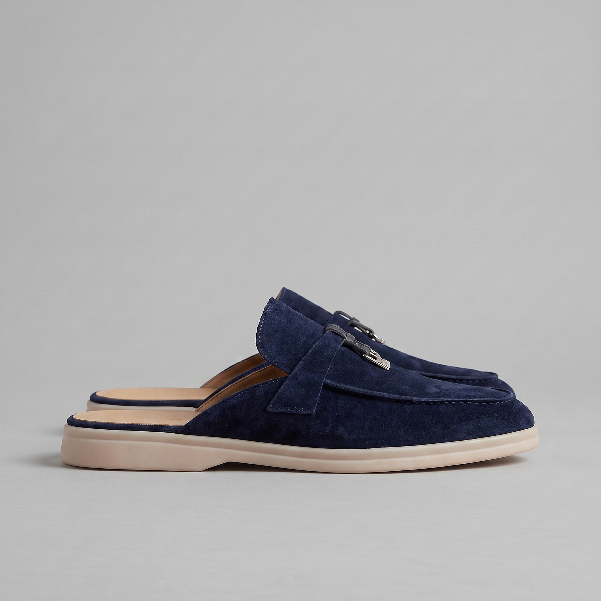 Men's Suede Mule Loafers