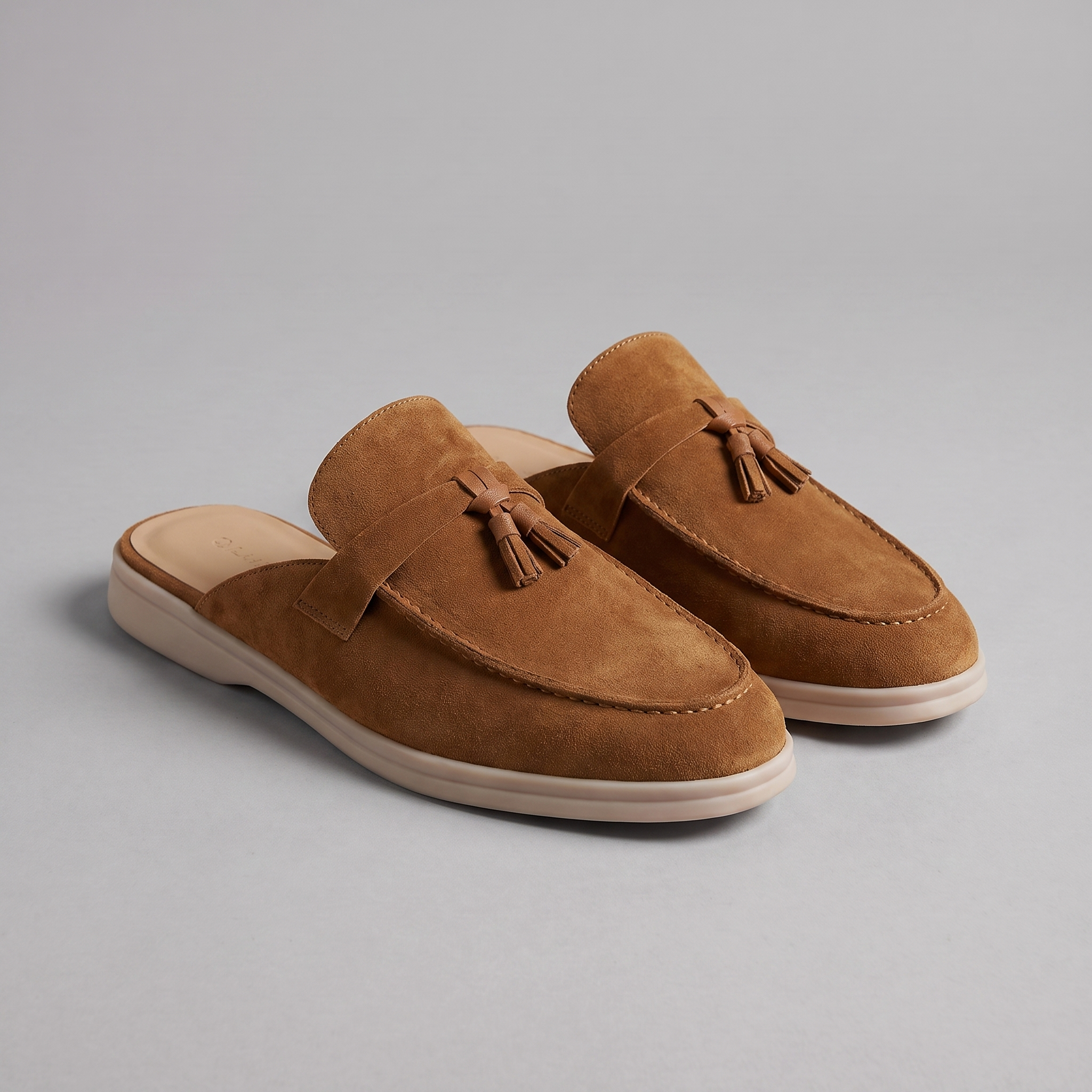 Men's Suede Mule Loafers