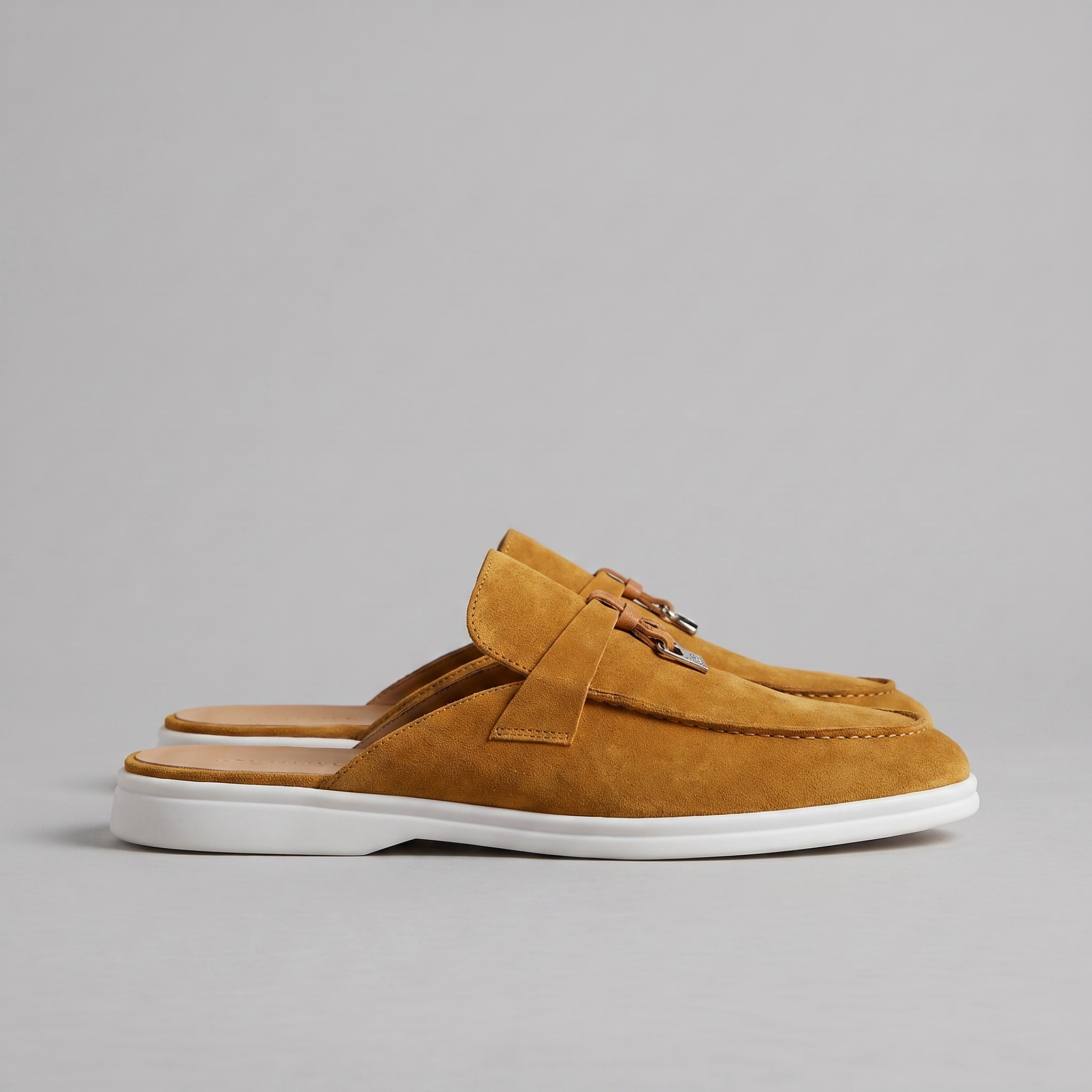Men's Suede Mule Loafers
