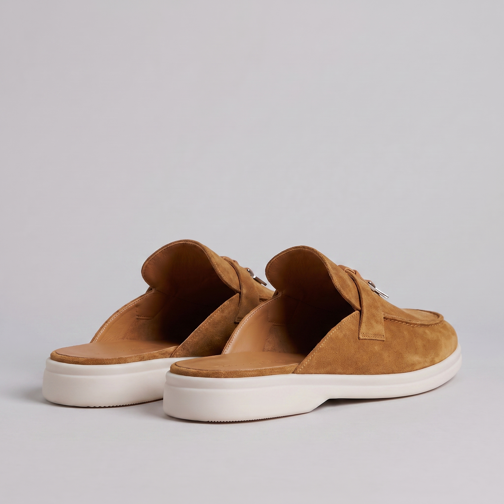 Men's Suede Mule Loafers